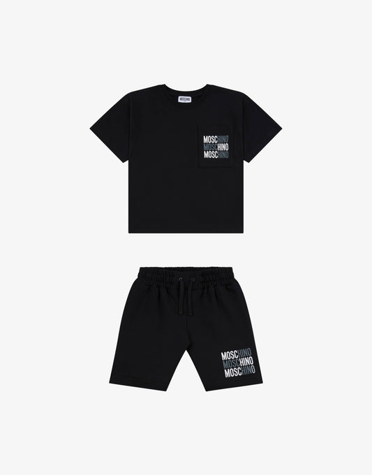 Completo maxi t-shirt e short stampati
