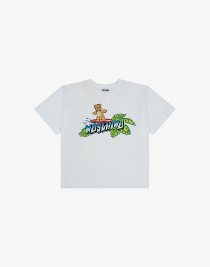 T-shirt in jersey di cotone Moschino Teddy Bear