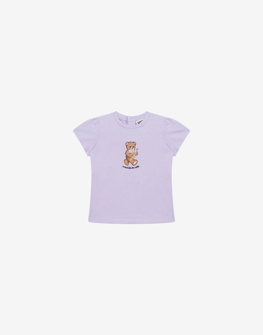 T-shirt in jersey di cotone Moschino Teddy Bear