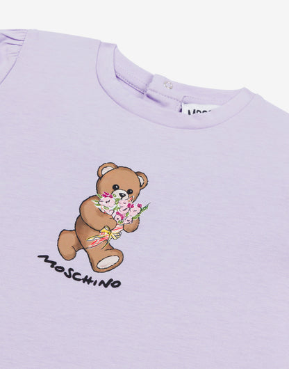 T-shirt in jersey di cotone Moschino Teddy Bear