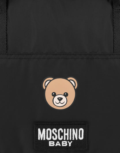 Borsa mamma in nylon con fasciatoio Moschino Teddy Bear