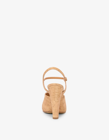 Pump slingback in vitello stampato  