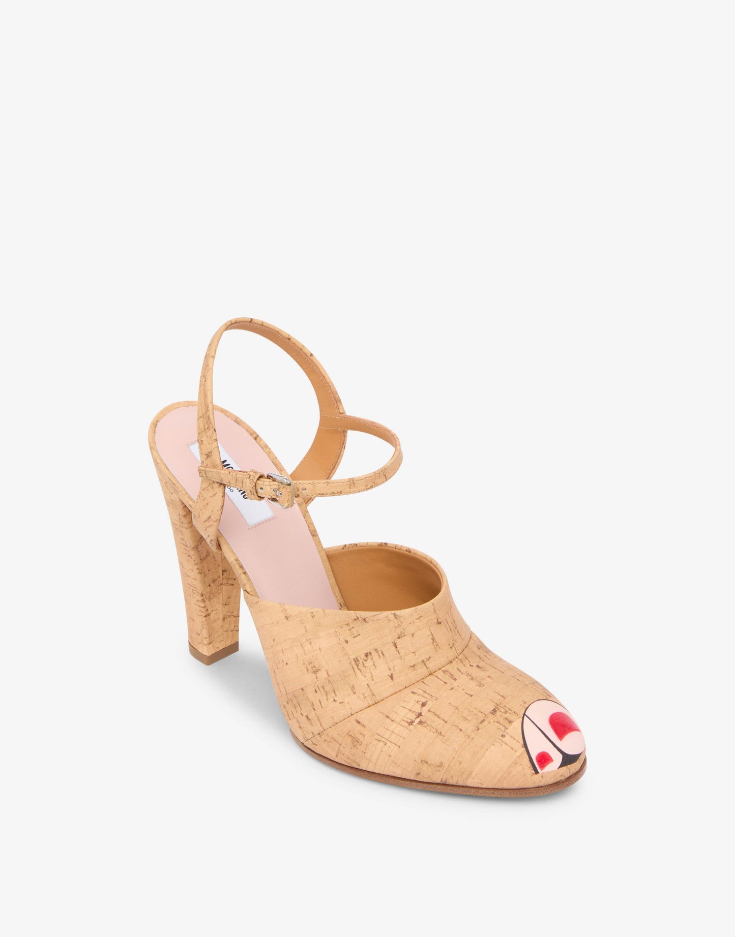 Pump slingback in vitello stampato  