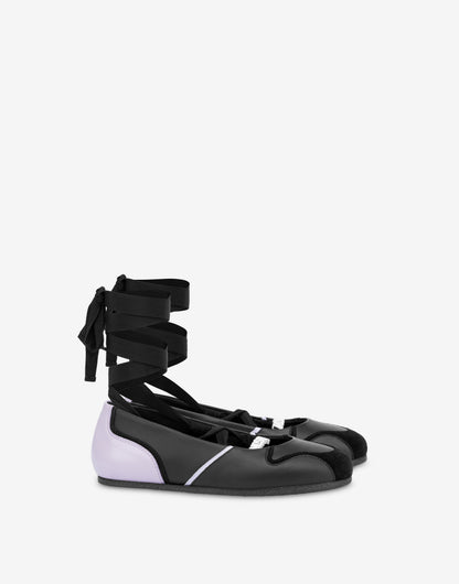 Ballerine in vitello e suede