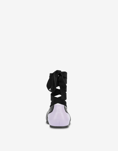 Ballerine in vitello e suede