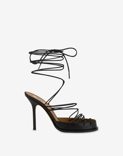 Sandali alti in vitello Laced