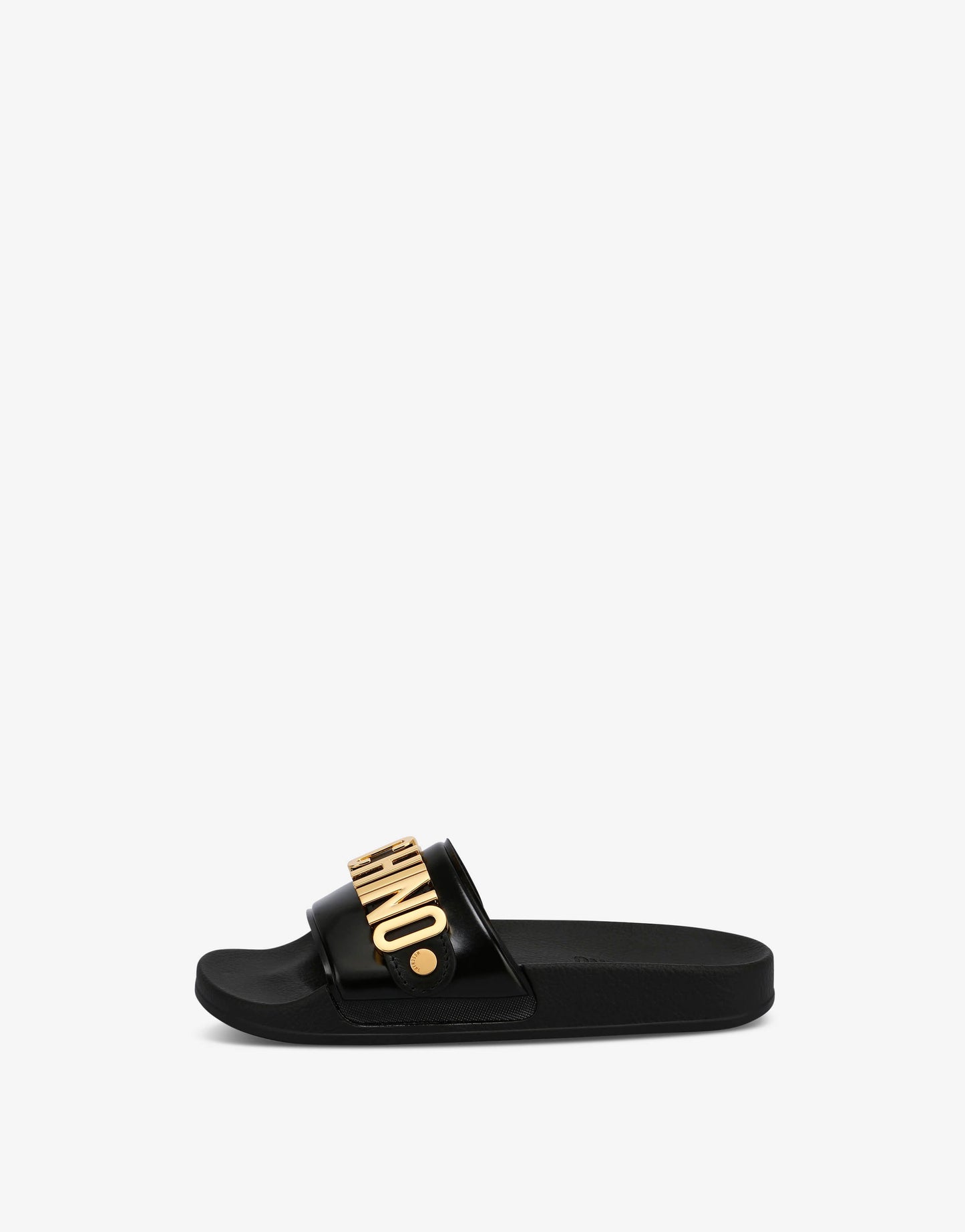Slide sandal in PVC con logo Lettering
