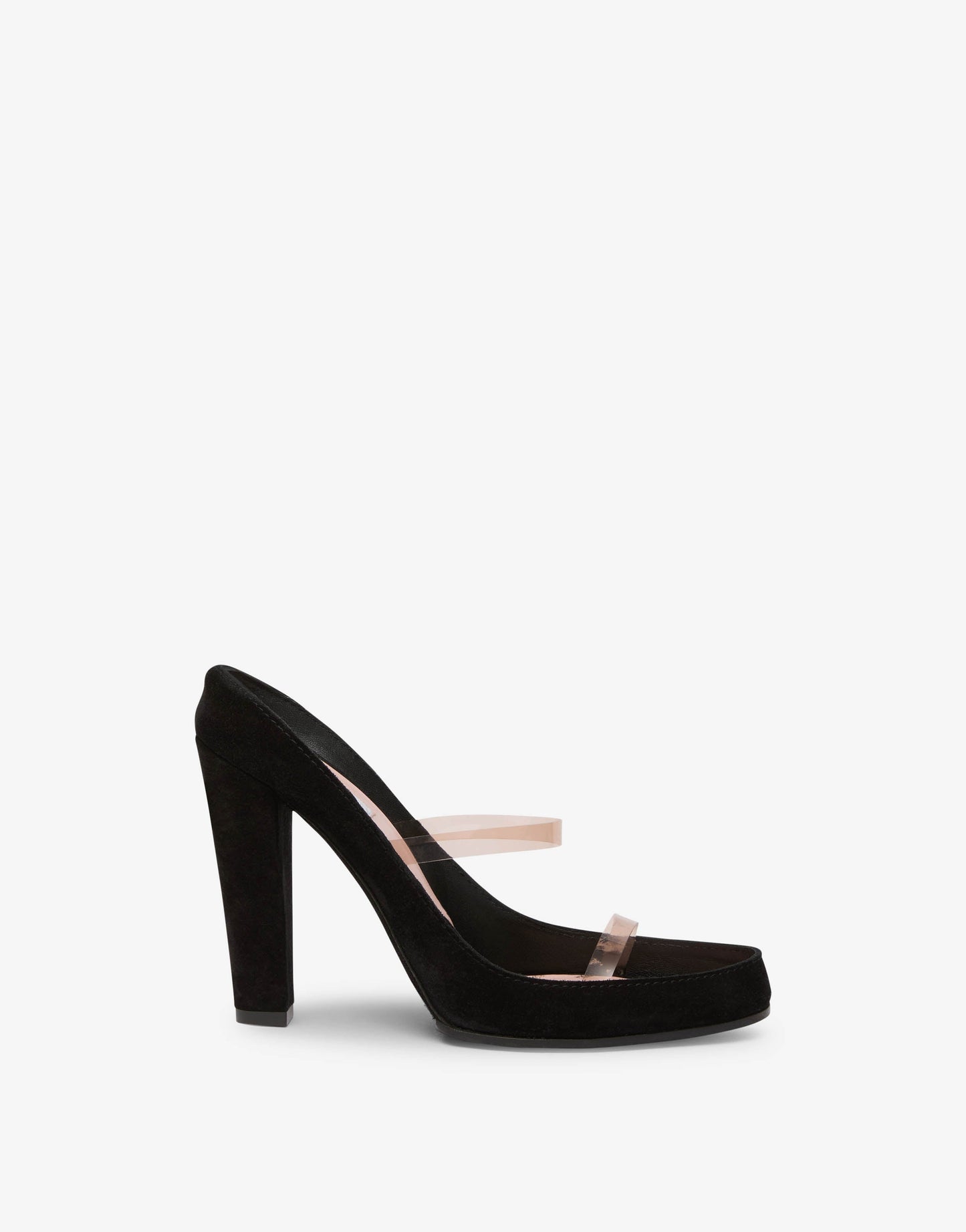 Sandali alti in suede e pvc