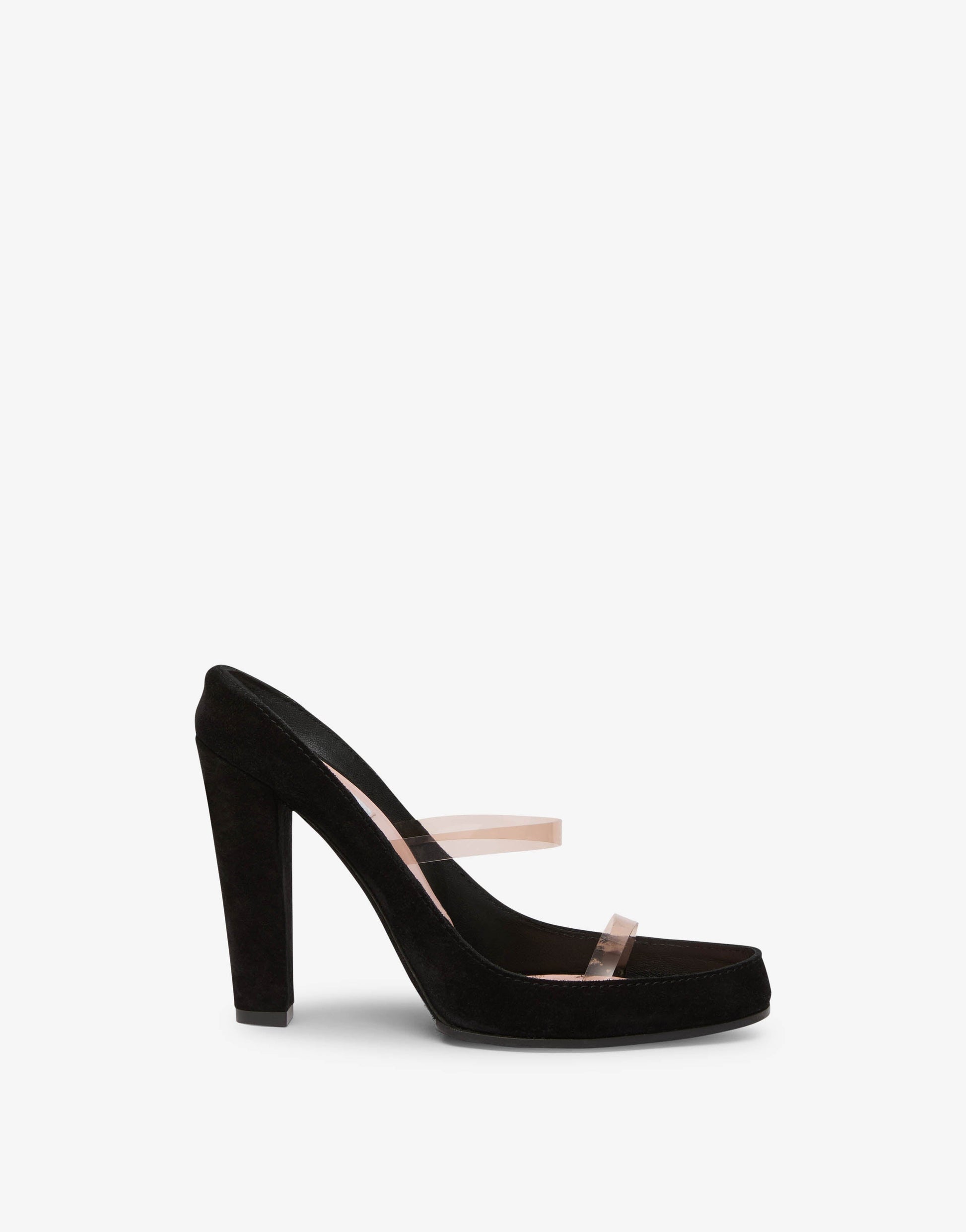 Sandali alti in suede e pvc