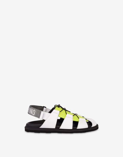 Sandali in vitello e nylon