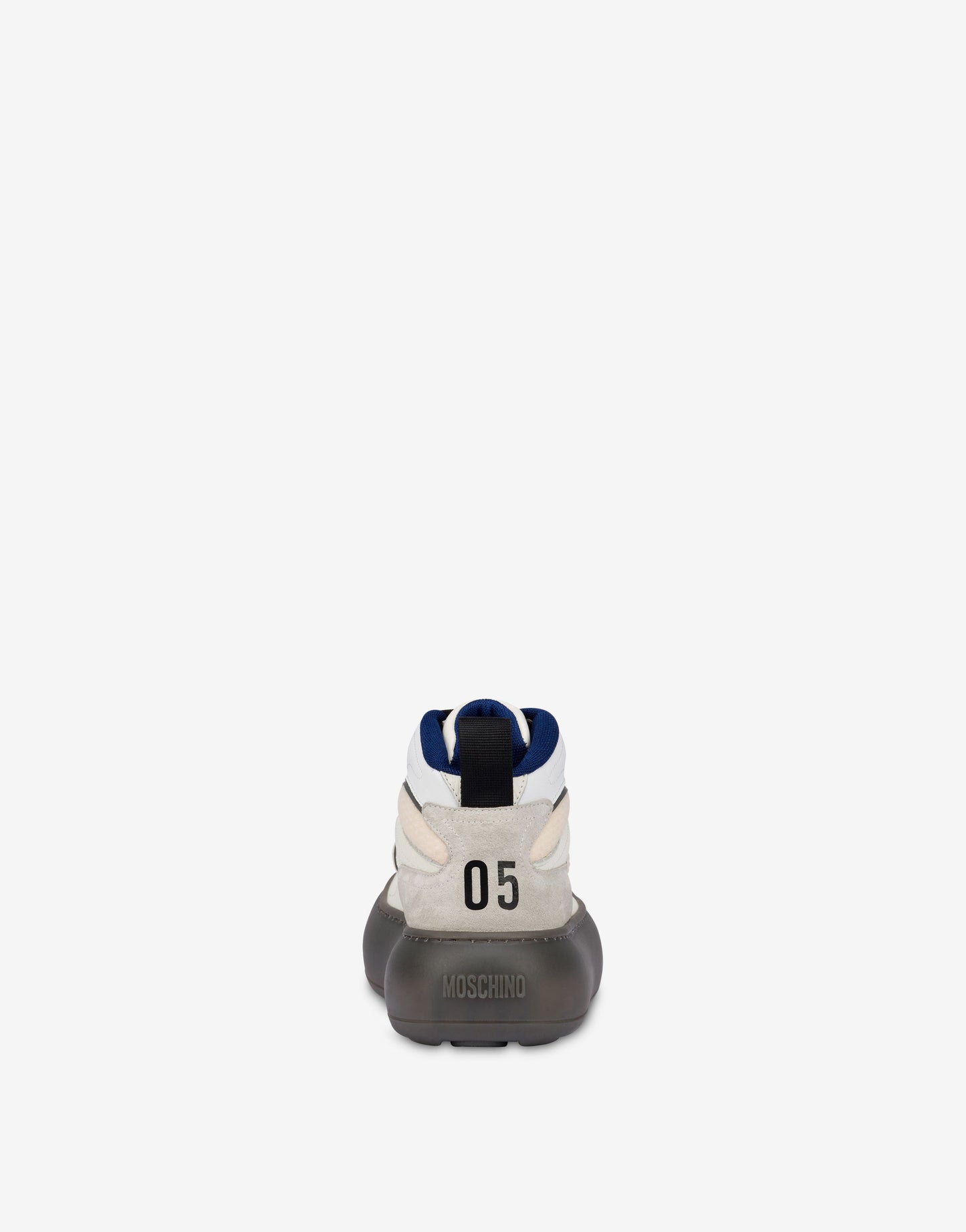 Sneakers alte in rete, vitello e suede