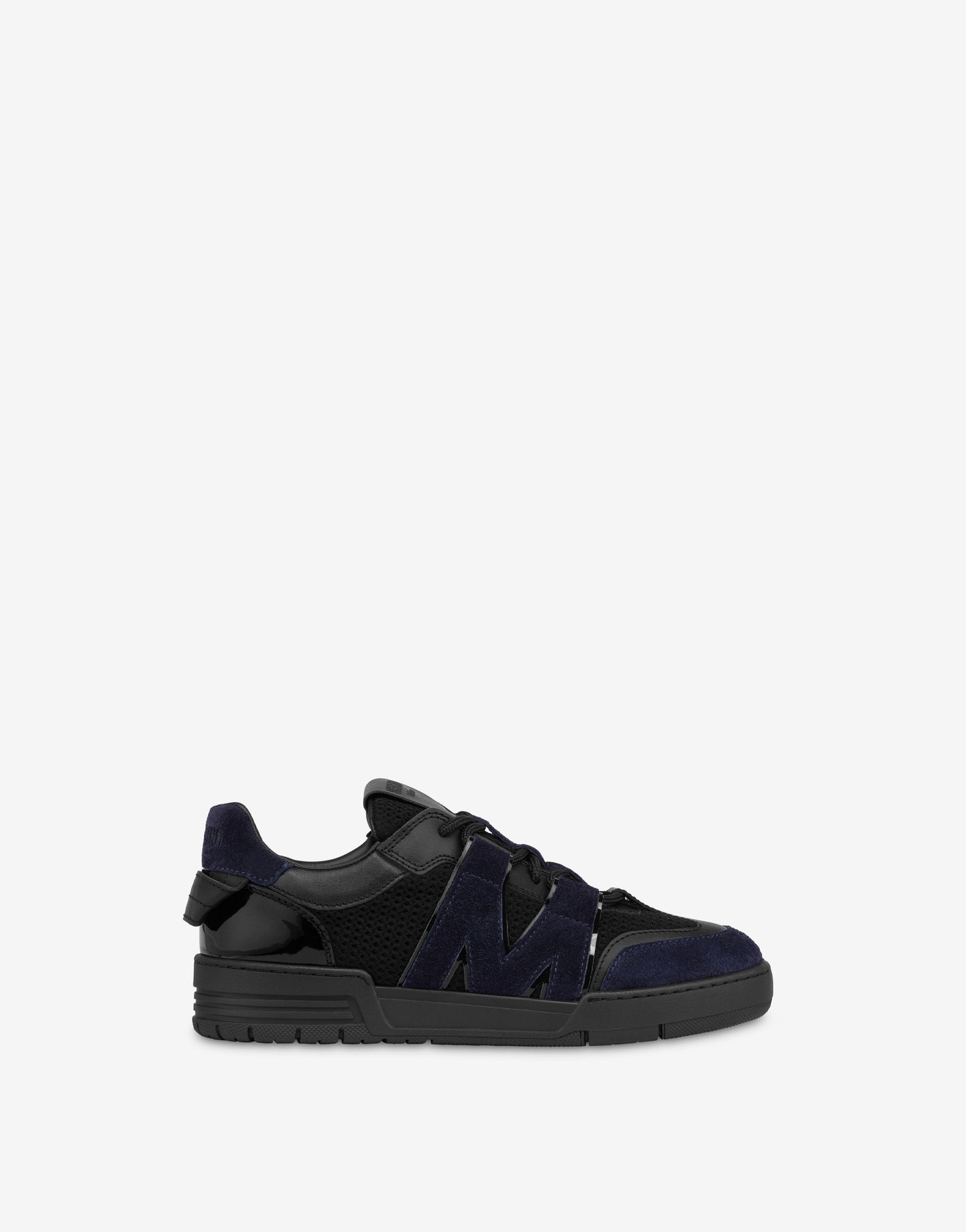 Sneakers in rete, vitello e suede