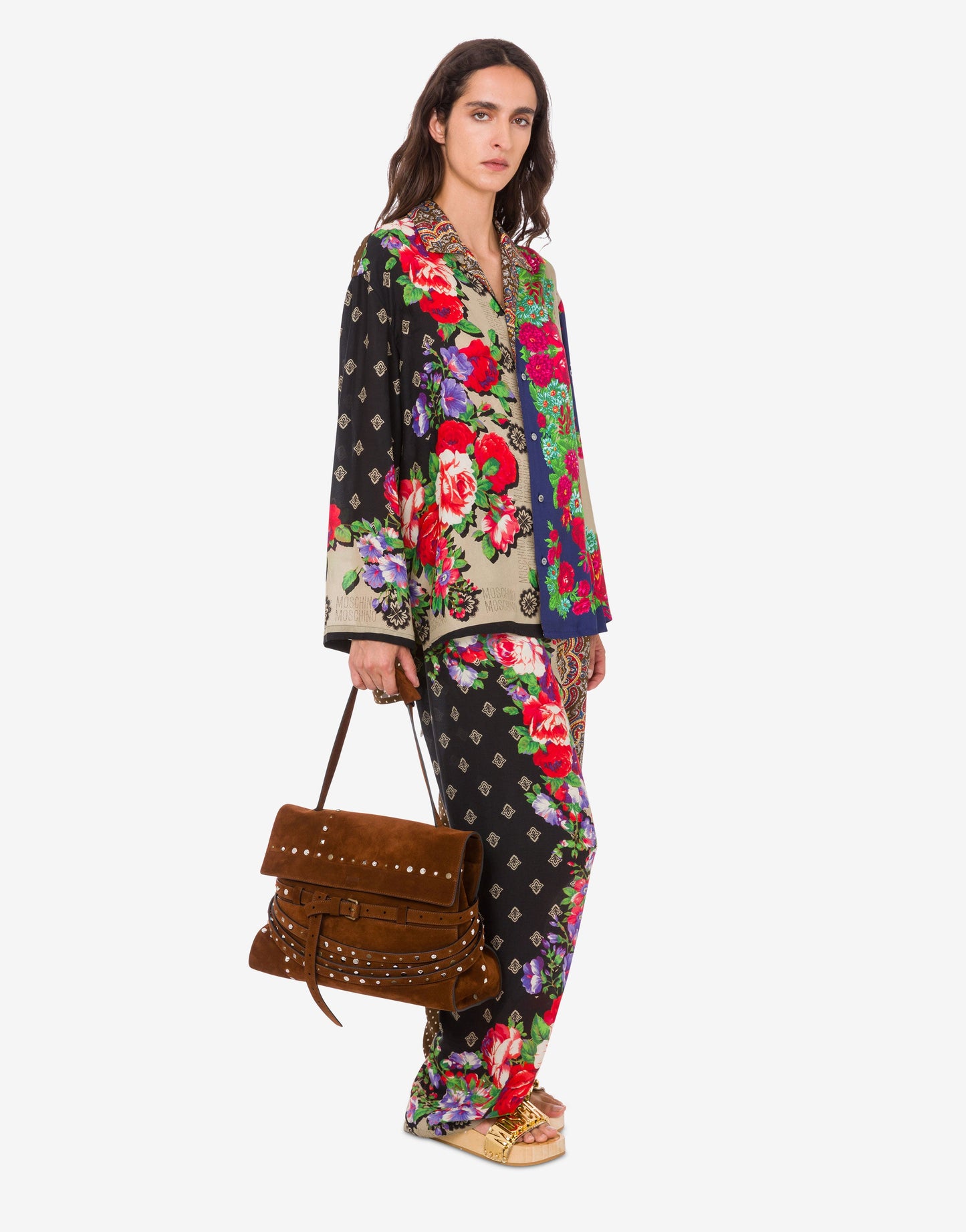Borsa a spalla media Moschino Tie Me