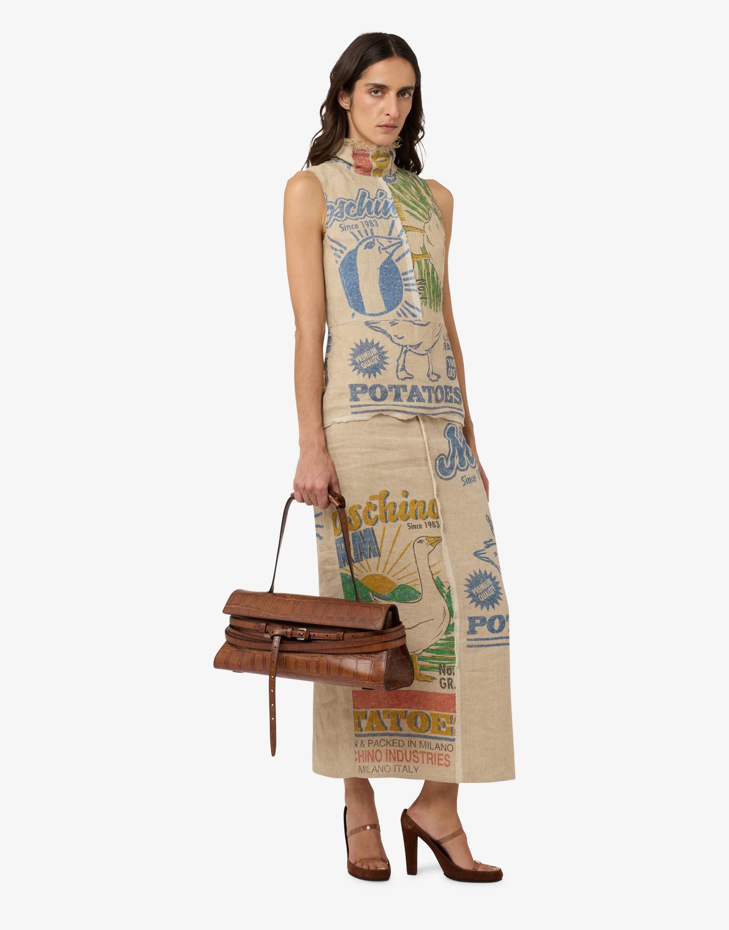 Borsa a spalla Moschino Tie Me