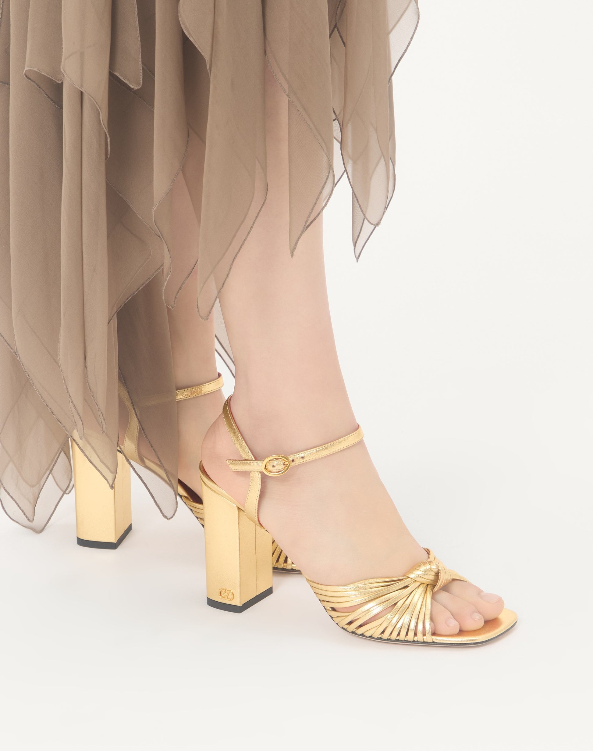 Annet Laminated Nappa Sandal 90mm