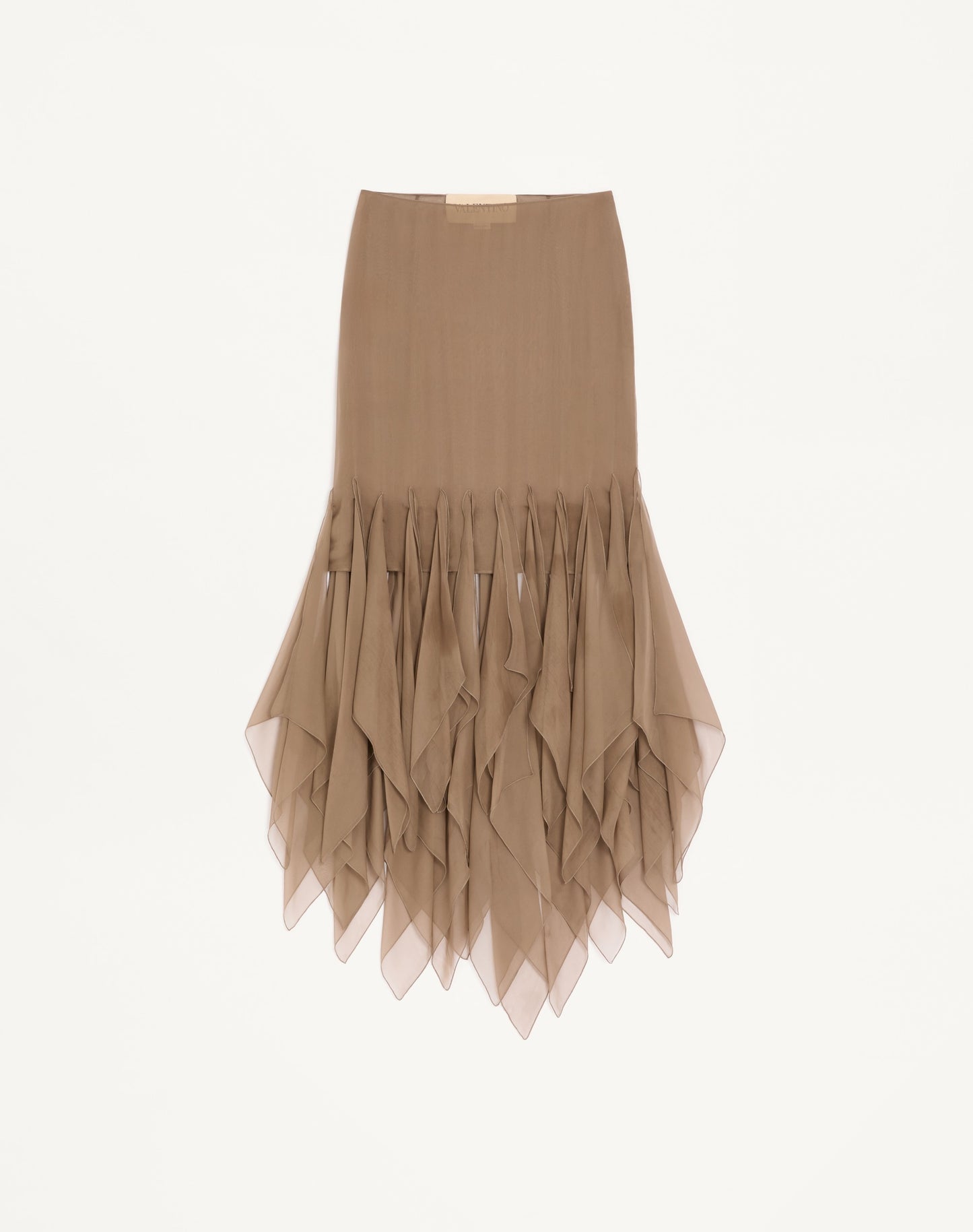 Asymmetrical Chiffon Midi Skirt