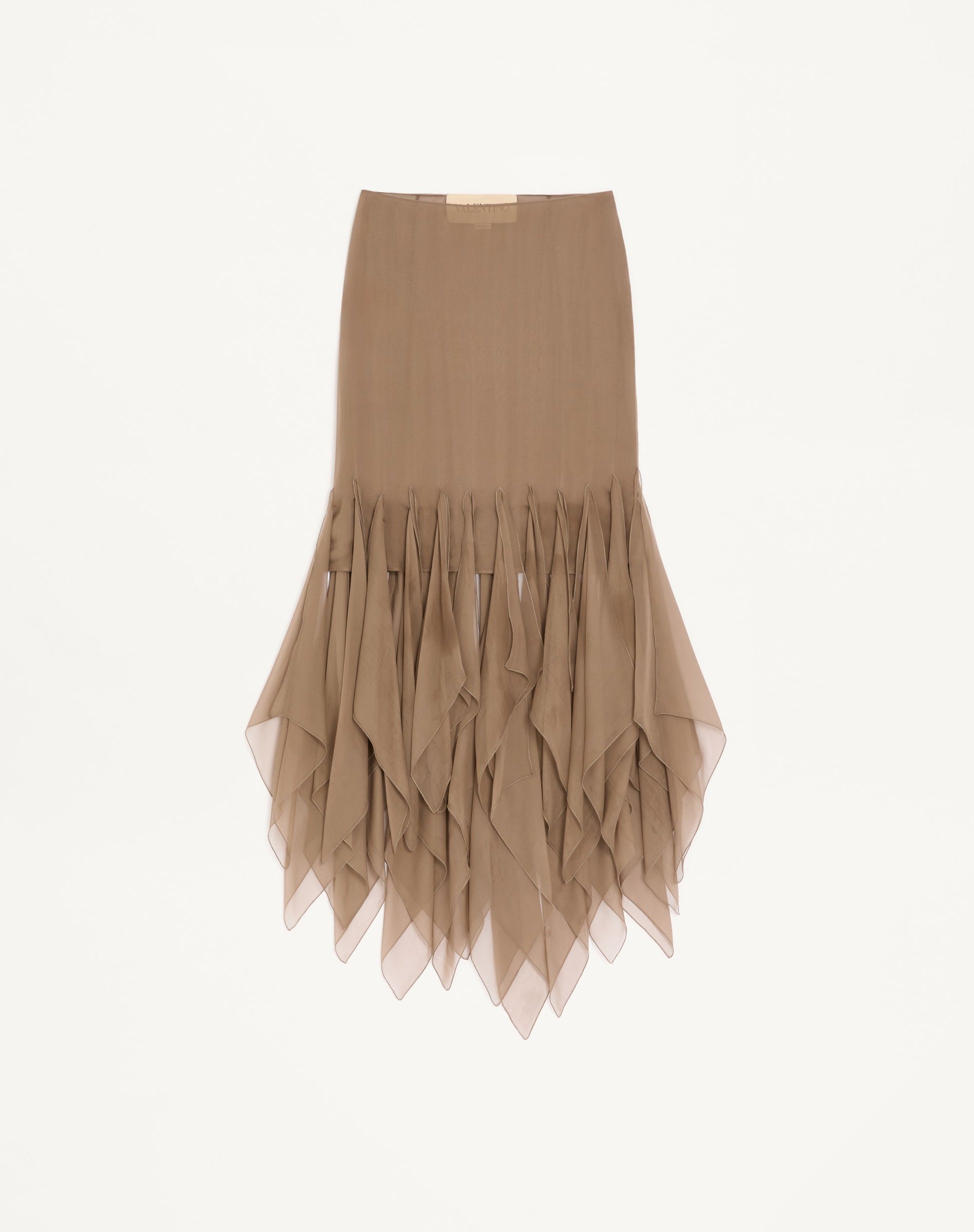 Asymmetrical Chiffon Midi Skirt