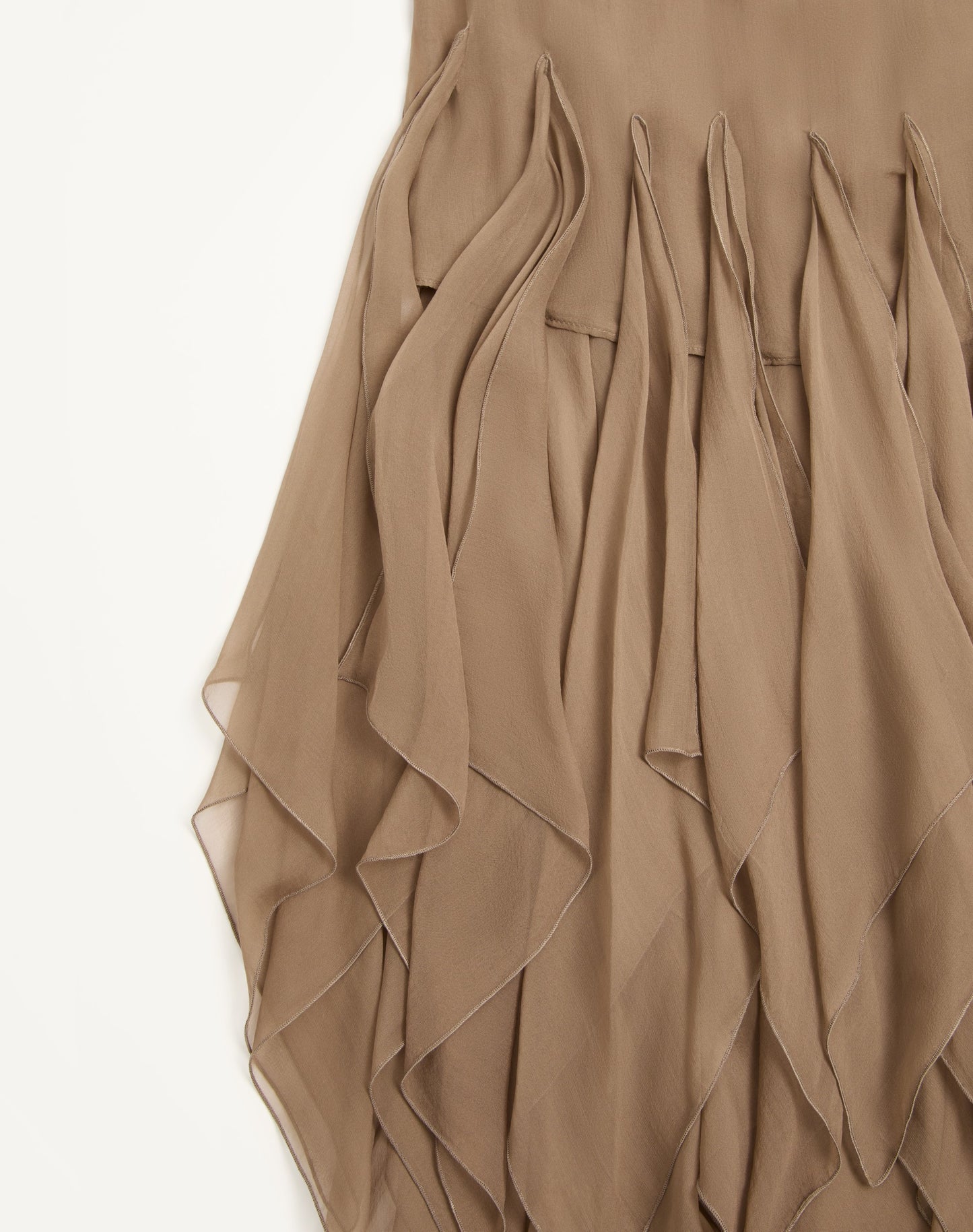 Asymmetrical Chiffon Midi Skirt