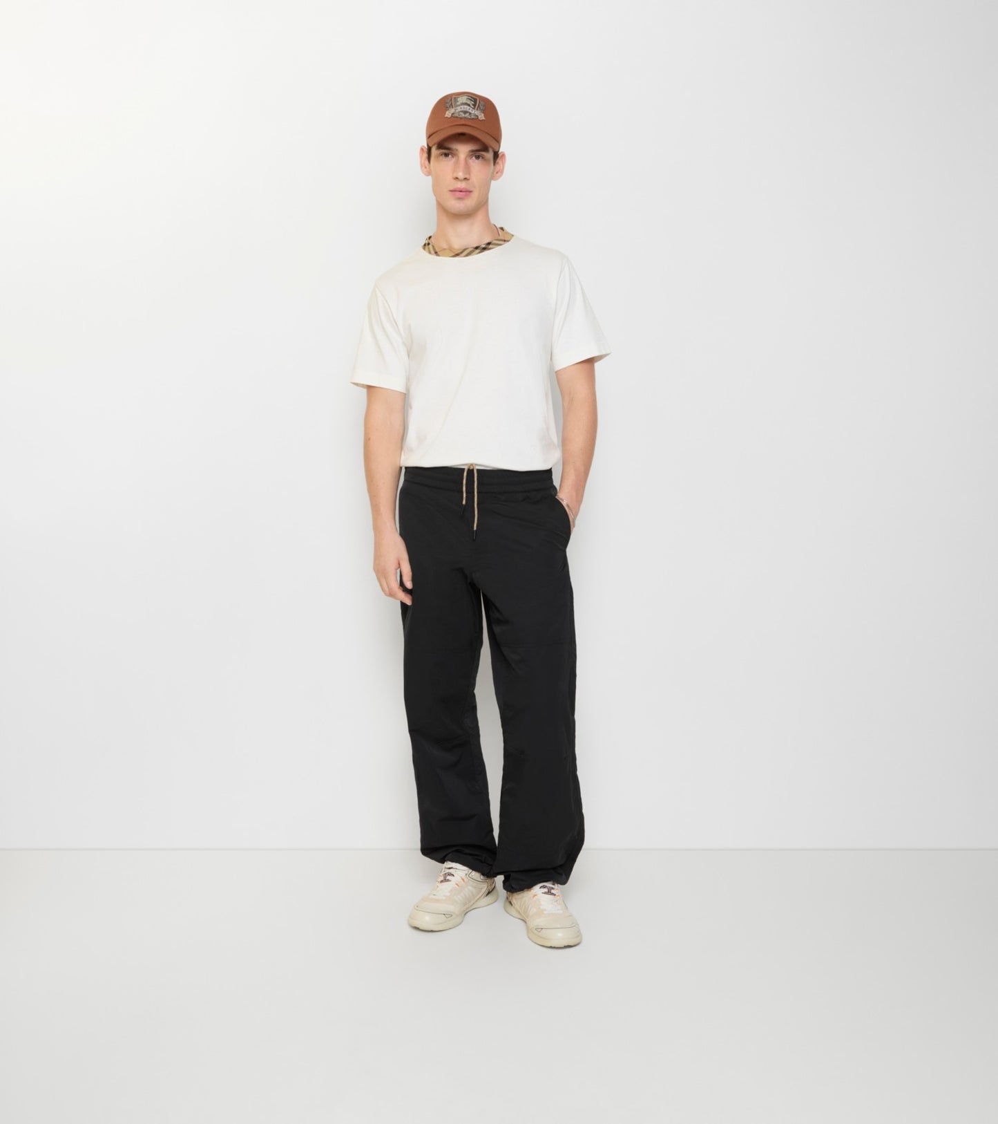Nylon Trousers in Black