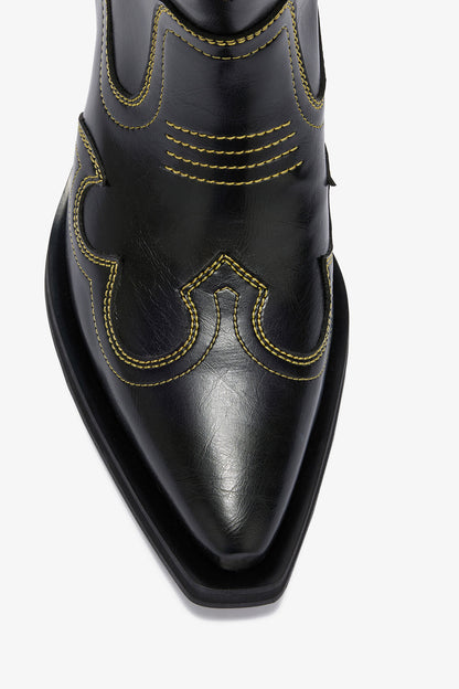 Low Shaft Embroidered Western Boots