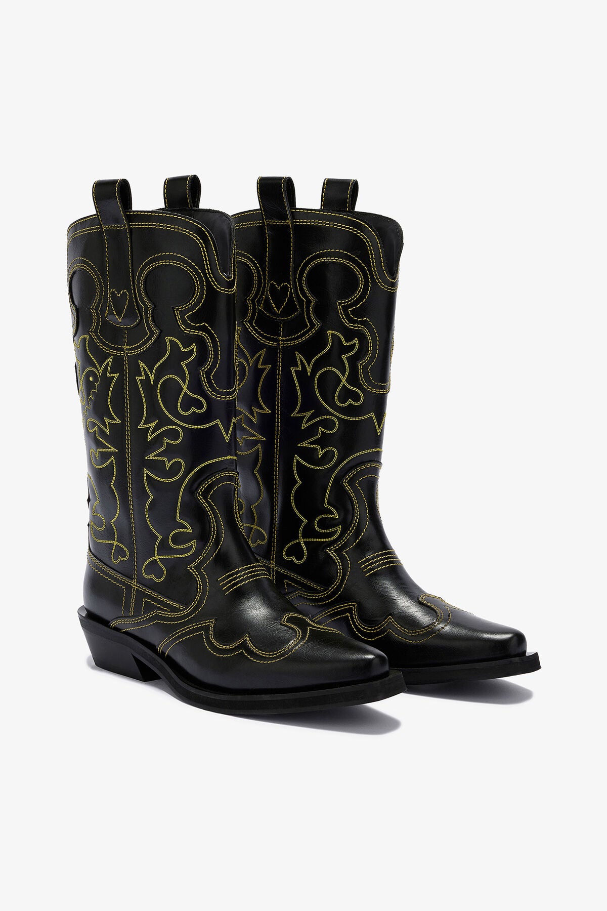 Mid Shaft Embroidered Western Boots