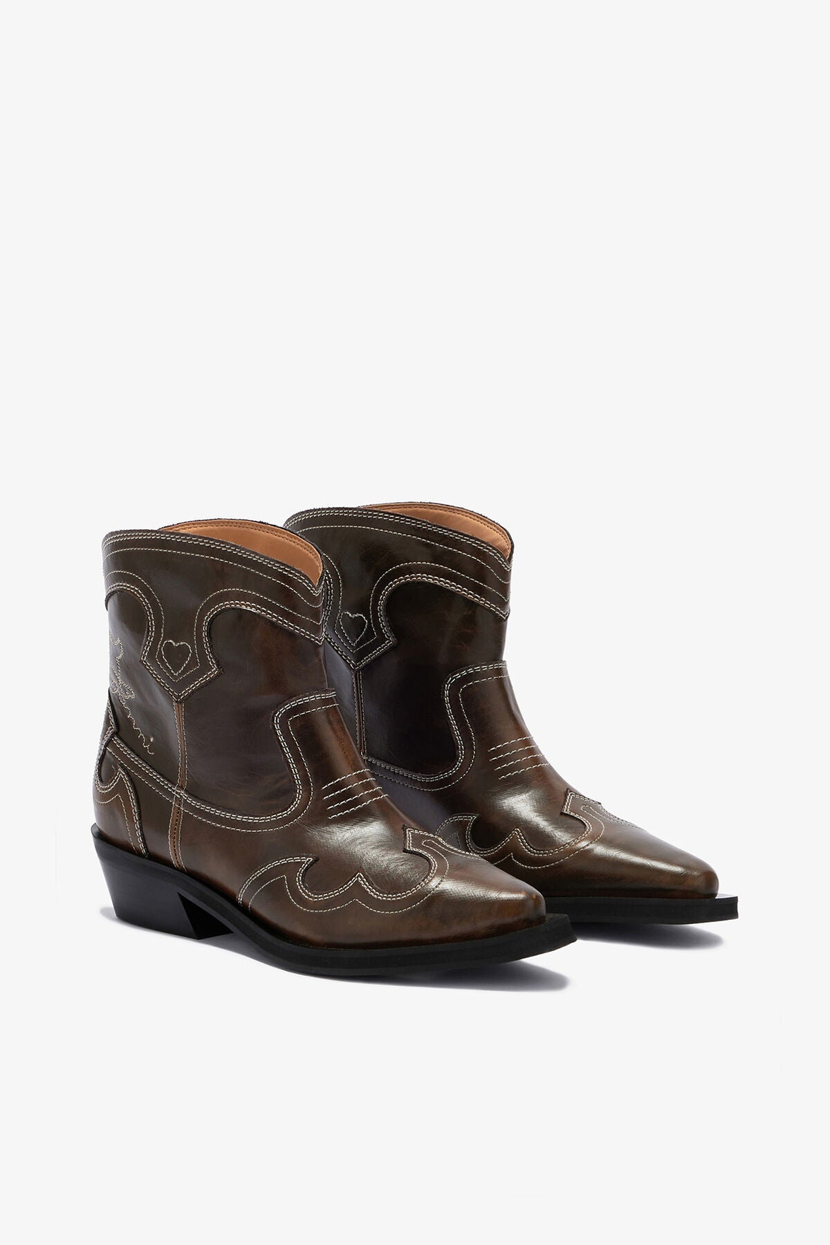 Low Shaft Embroidered Western Boots