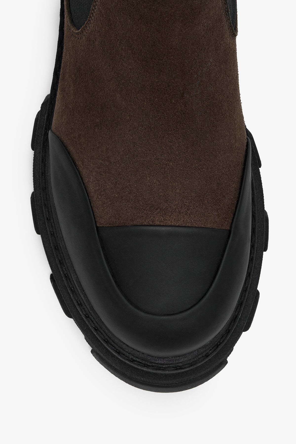 Cleated Low Chelsea Boots in Brown