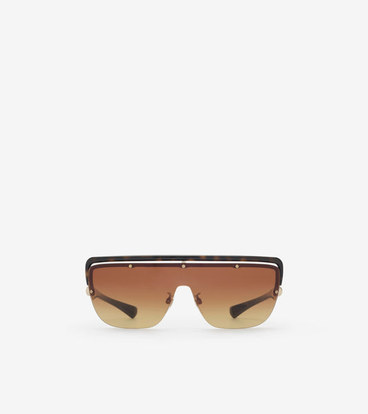 Mask Square Sunglasses in Dark havana