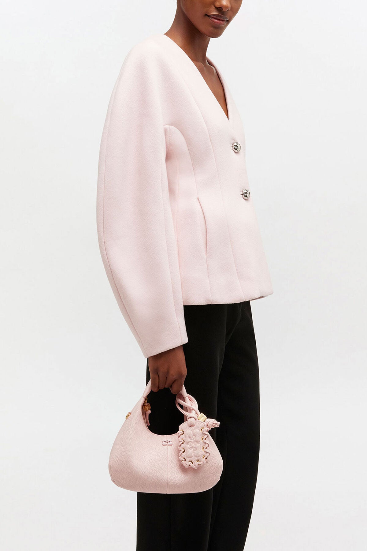 Grained Mini Hobo Bag