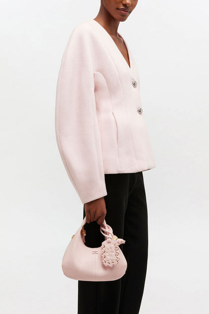 Grained Mini Hobo Bag