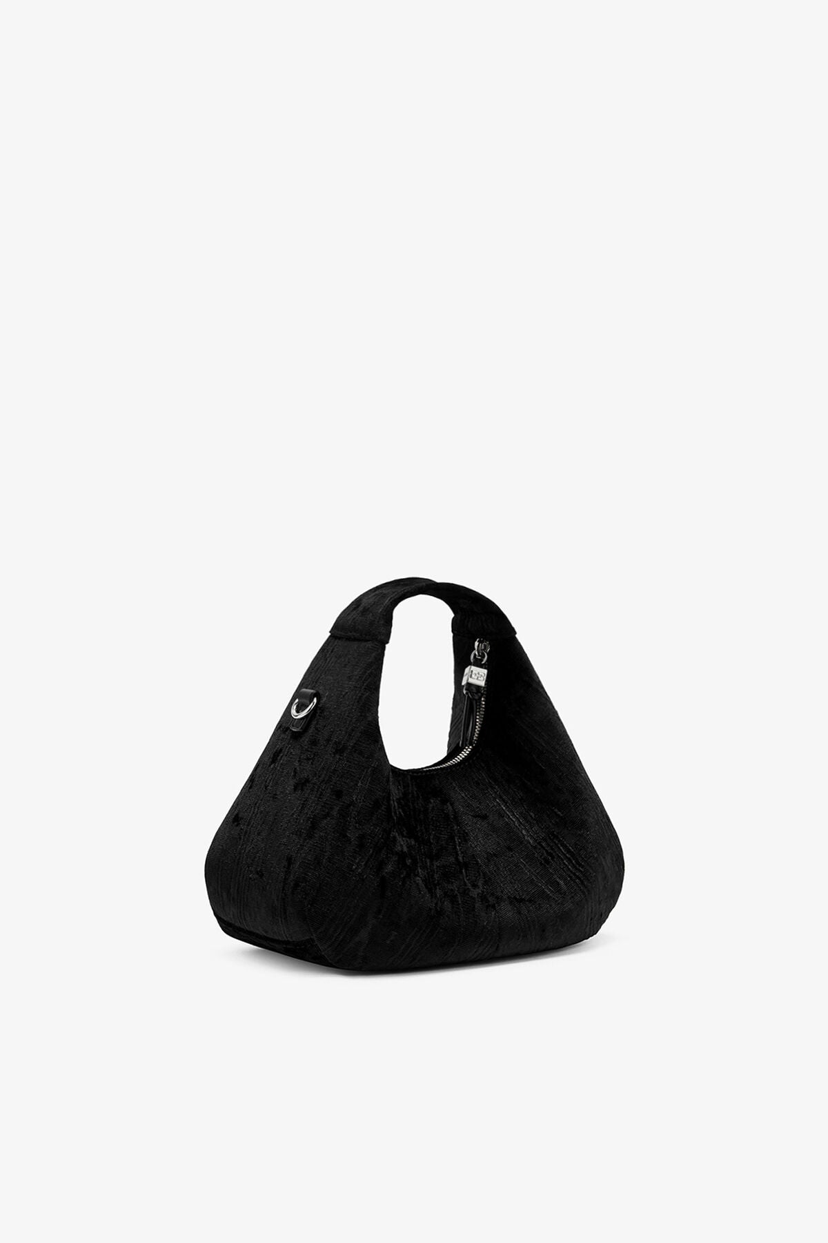 Velvet Moire Mini Hobo Bag