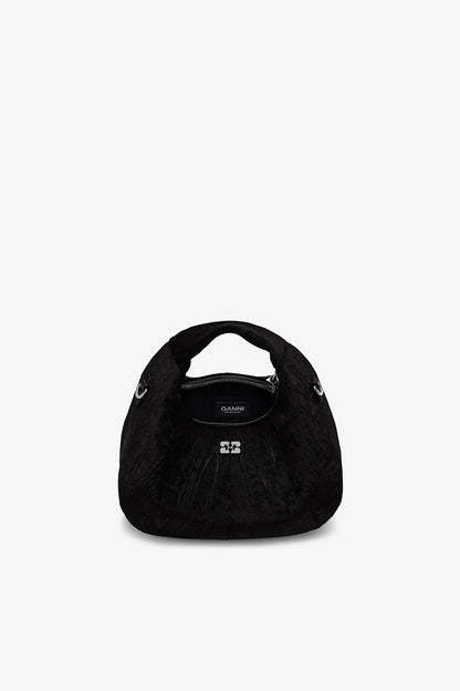 Velvet Moire Mini Hobo Bag