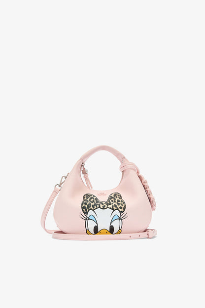 Daisy Duck Mini Hobo Bag in Pink