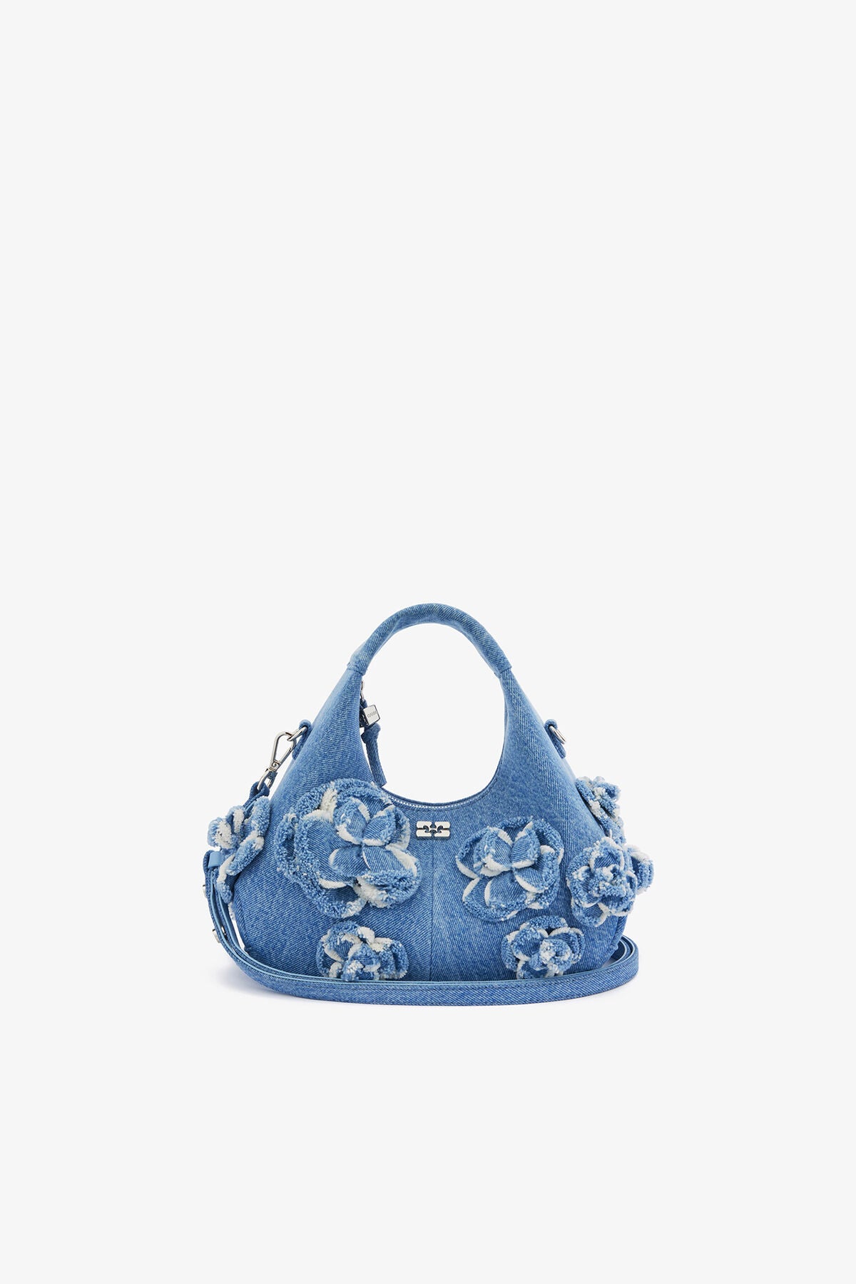 Mini Hobo Bag in Blue Denim