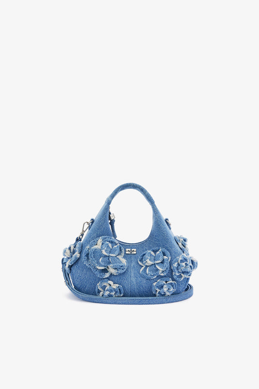 Mini Hobo Bag in Blue Denim