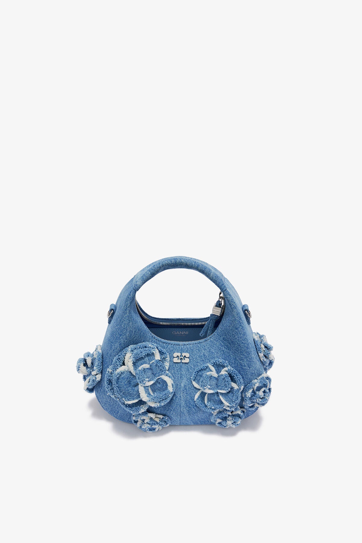 Mini Hobo Bag in Blue Denim