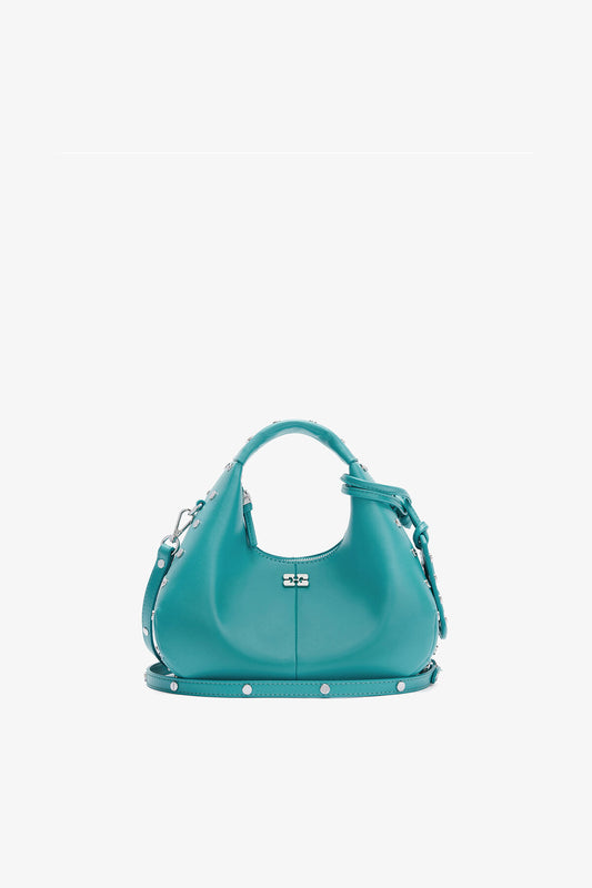 Mini Hobo Bag Studs in Blue