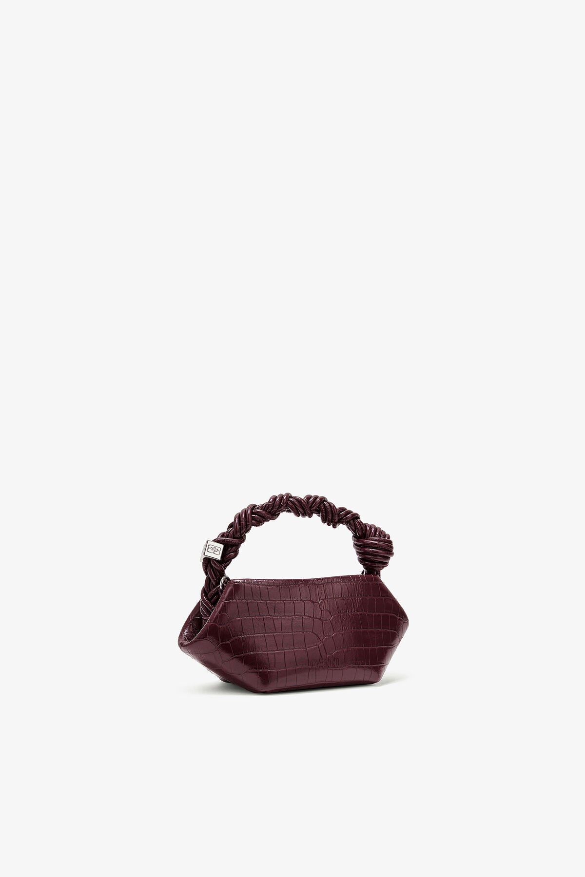 Burgundy Croco Mini Bou Bag