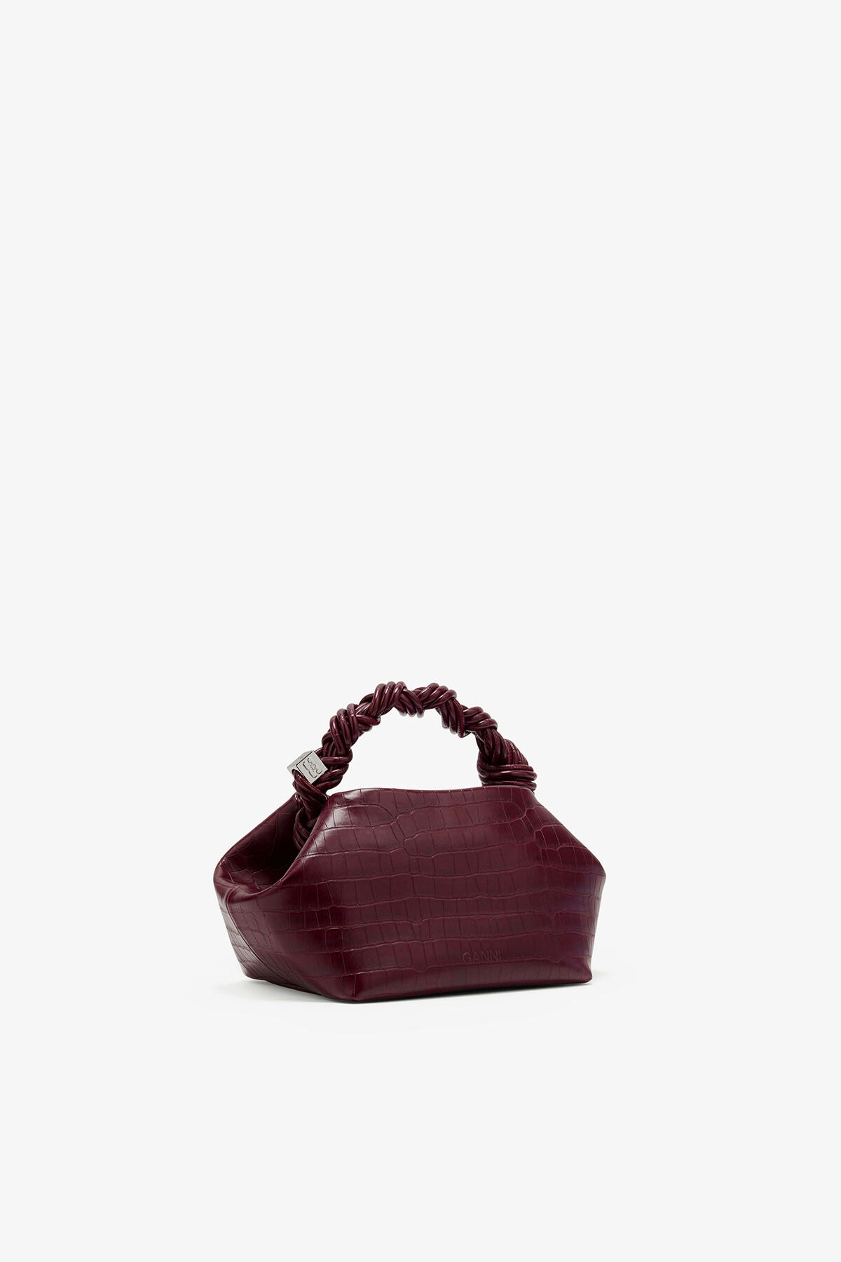 Burgundy Croco Small Bou Bag