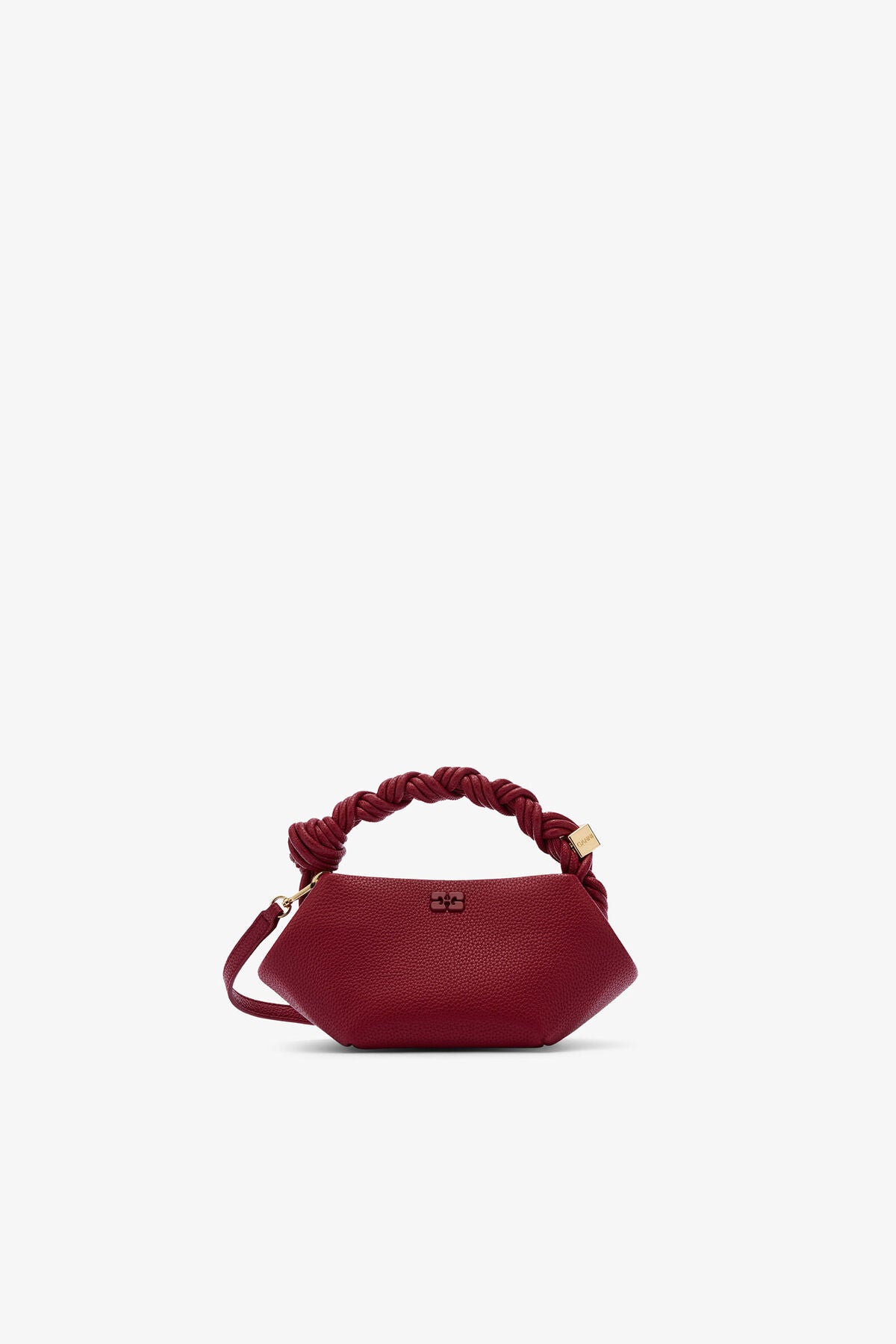 Burgundy Grained Mini Bou Bag