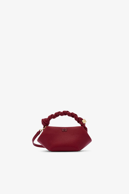 Burgundy Grained Mini Bou Bag