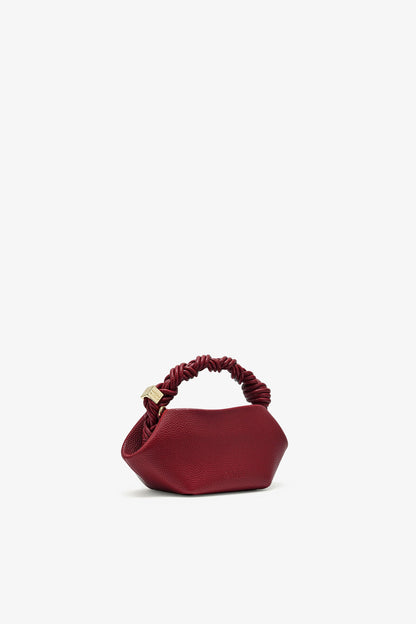 Burgundy Grained Mini Bou Bag