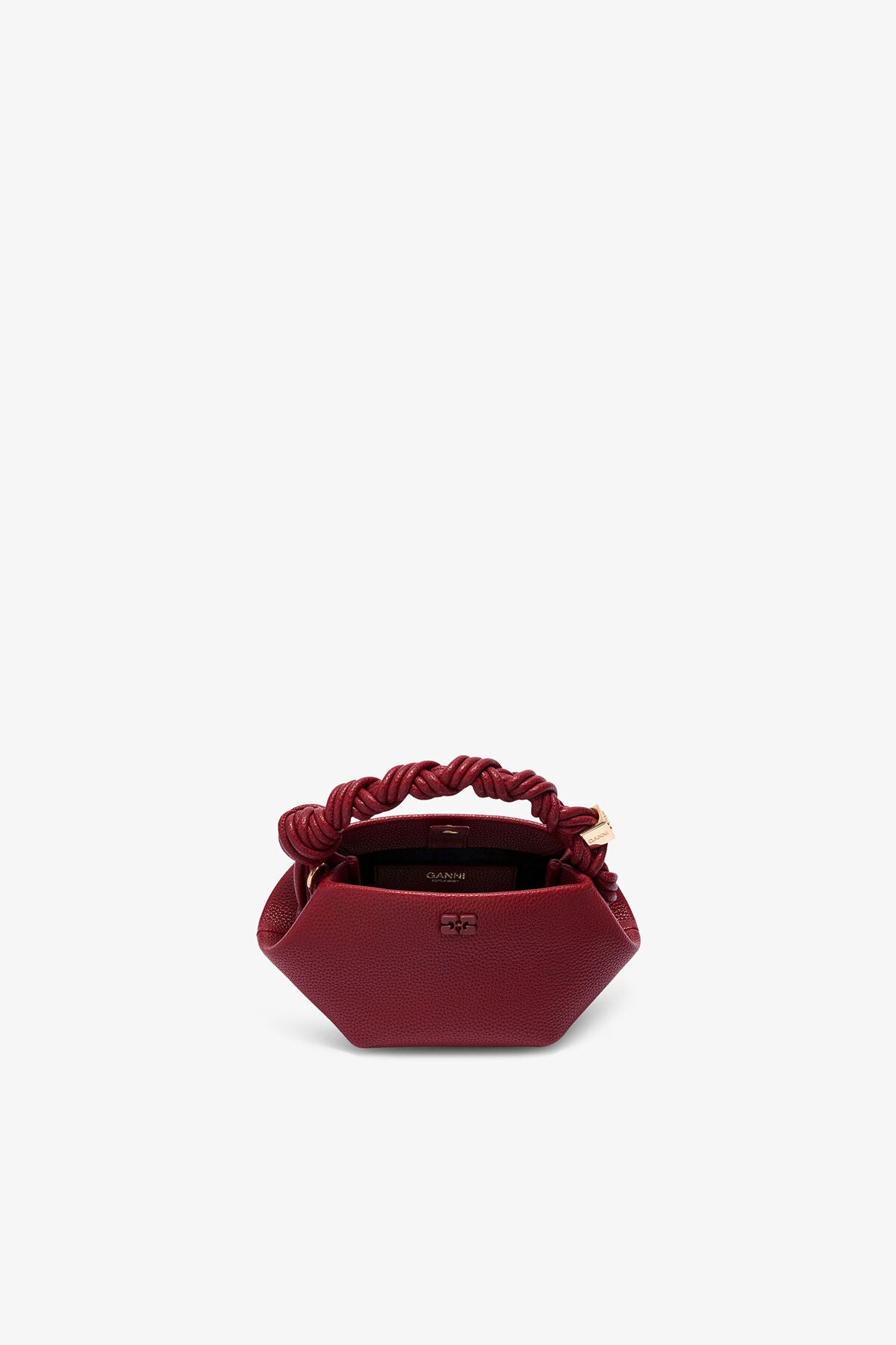 Burgundy Grained Mini Bou Bag