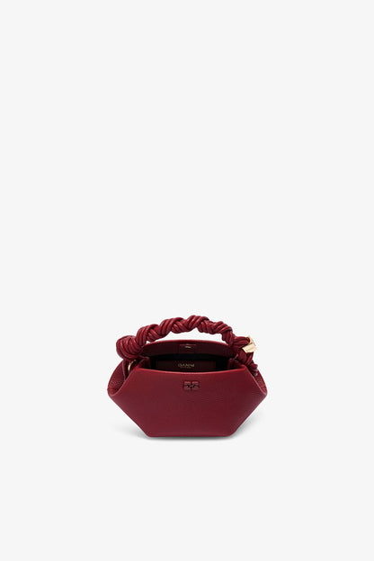 Burgundy Grained Mini Bou Bag
