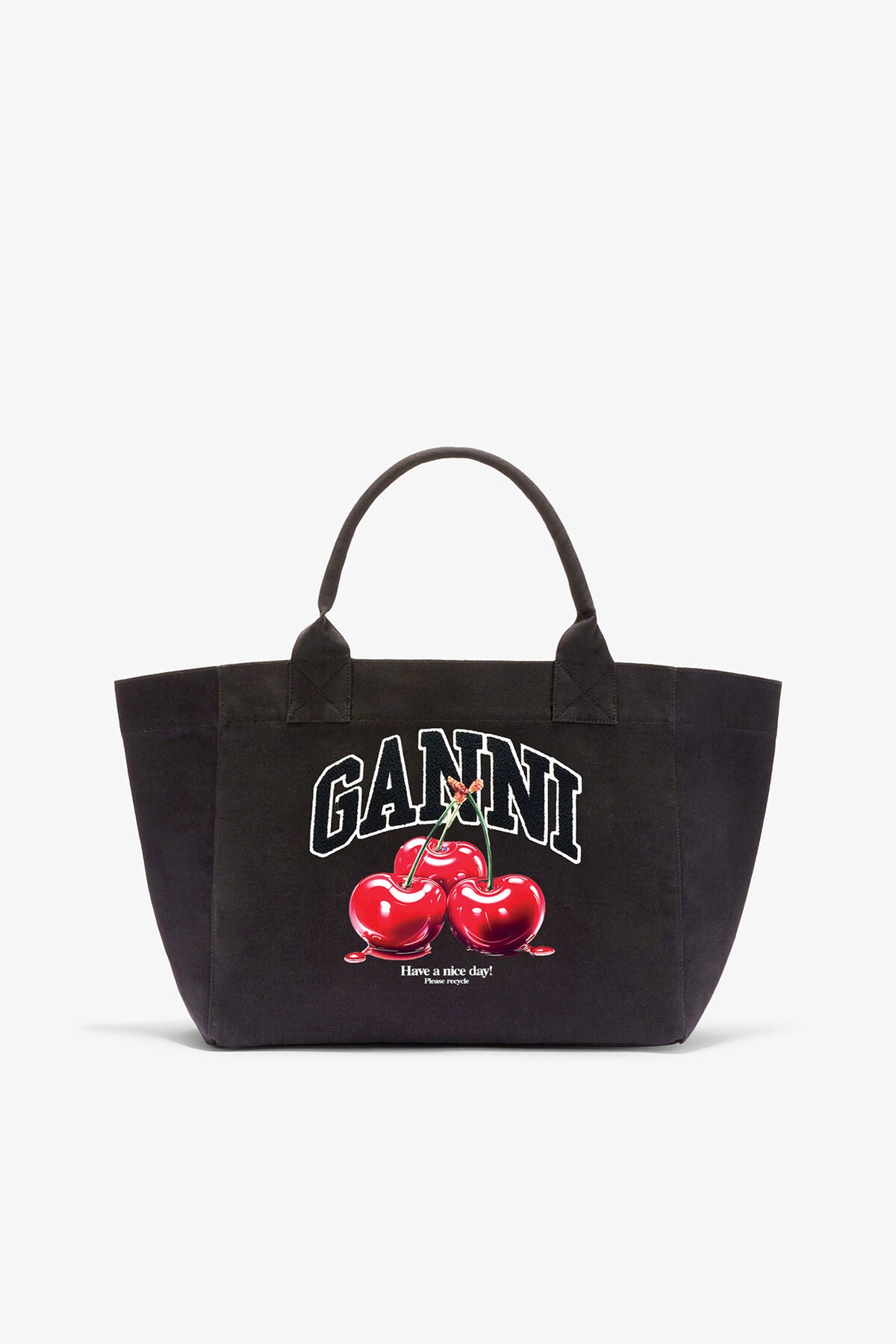 Black Medium Cherry Tote