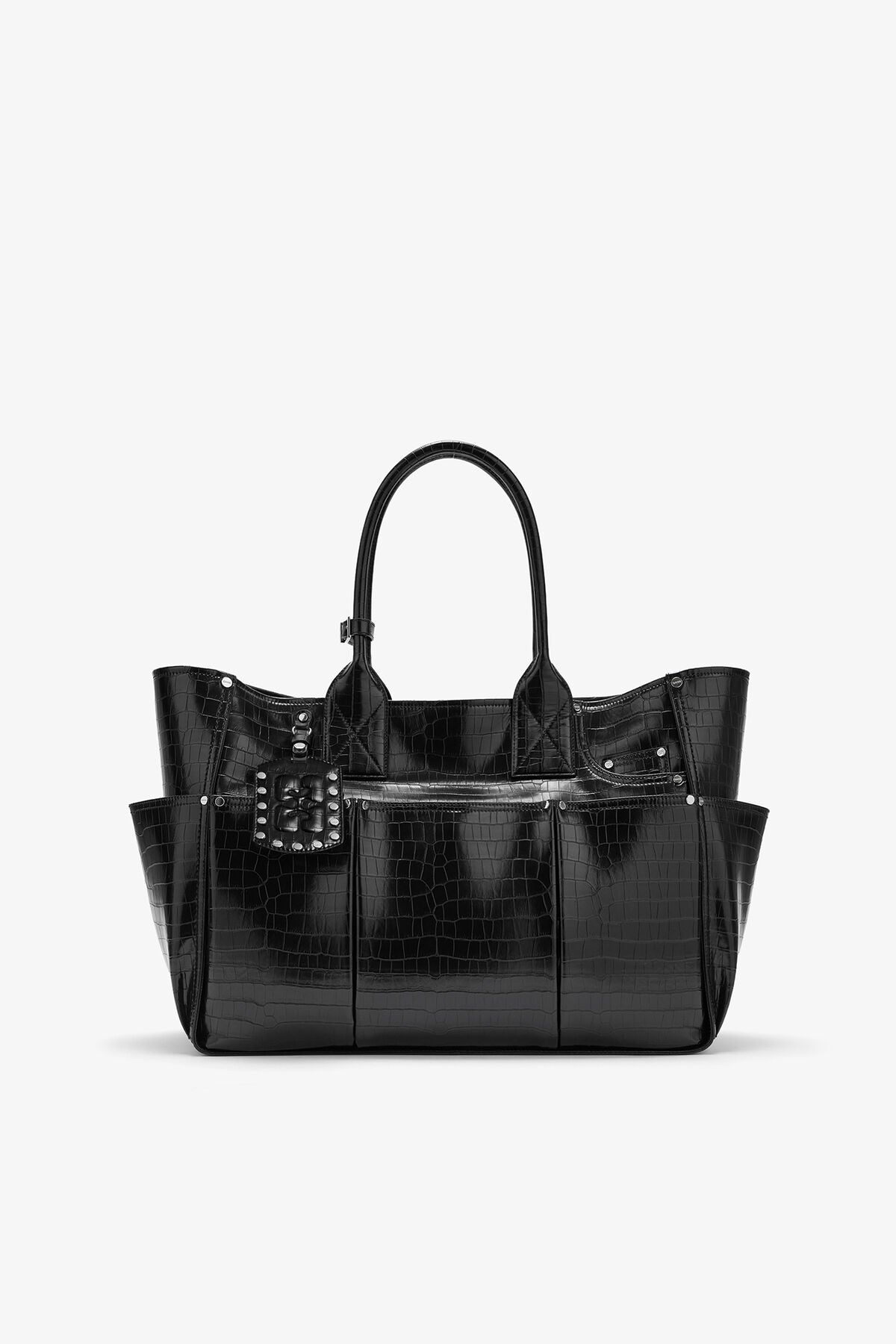 Posy Bag in Black Croco