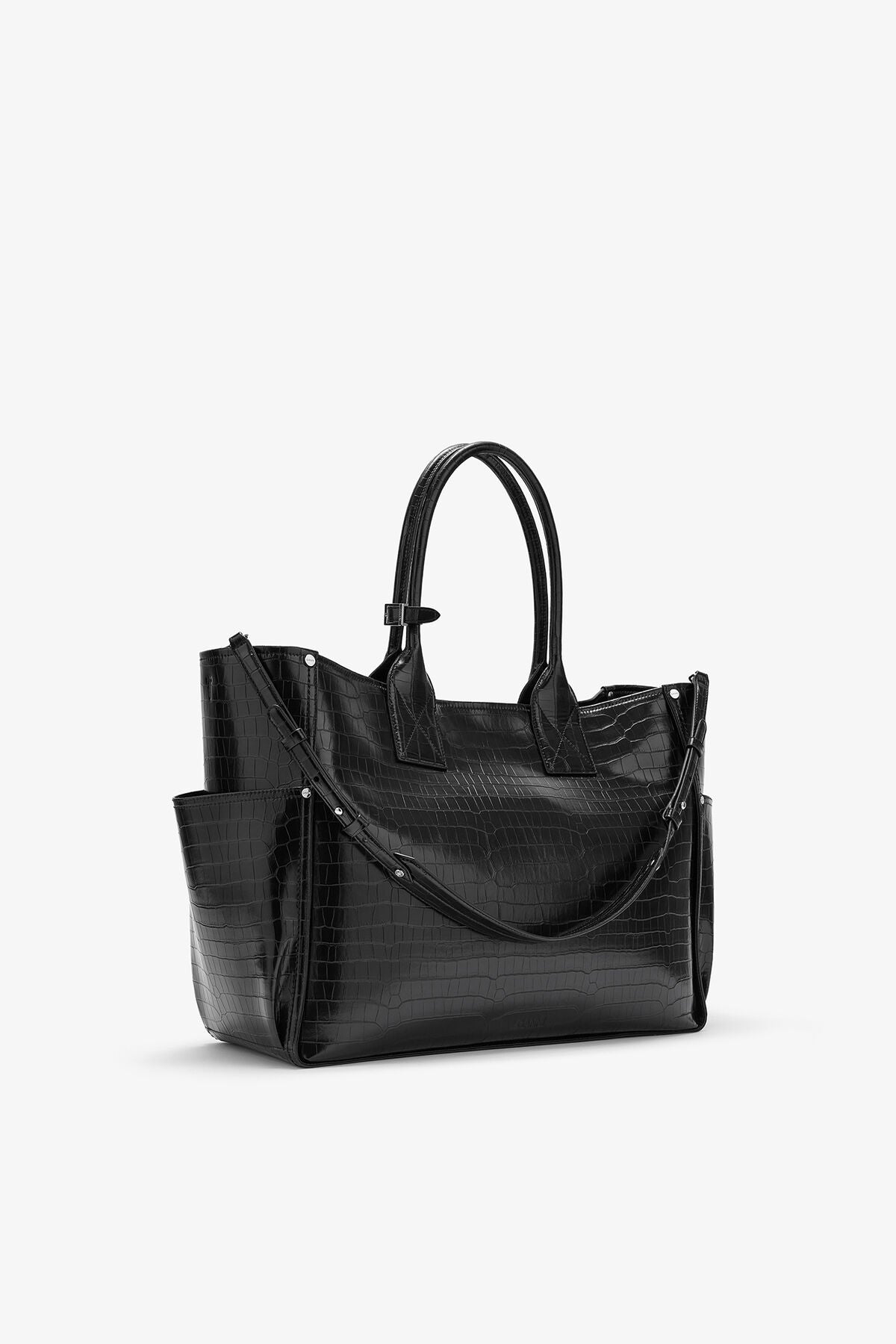 Posy Bag in Black Croco