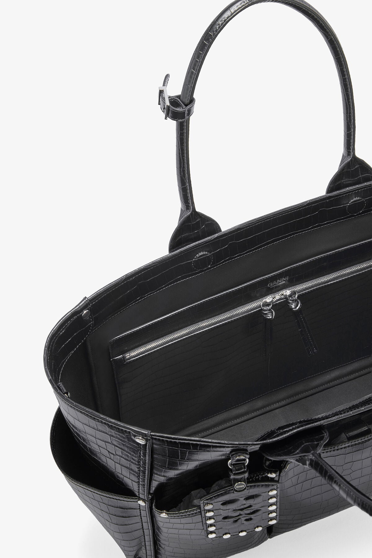 Posy Bag in Black Croco