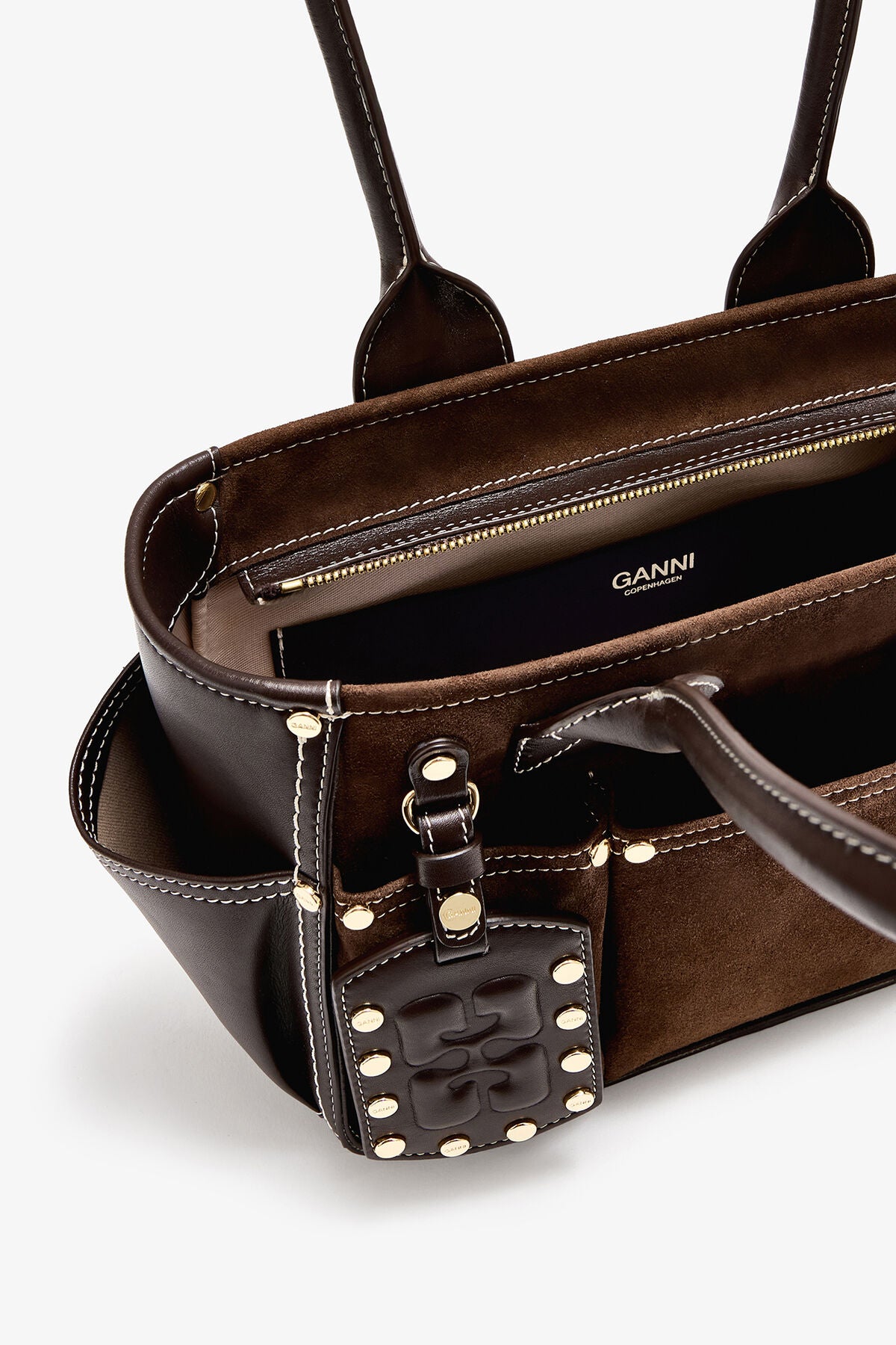 Small Posy Bag in Brown Suede