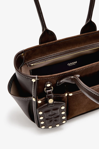 Small Posy Bag in Brown Suede